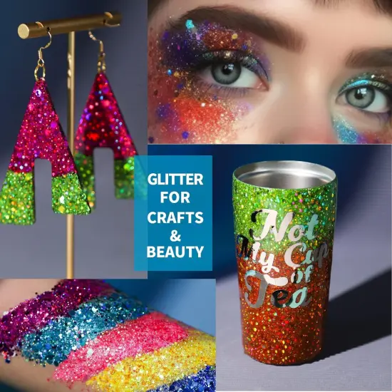Mixed Fine Chunky Glitter for Crafts {6}