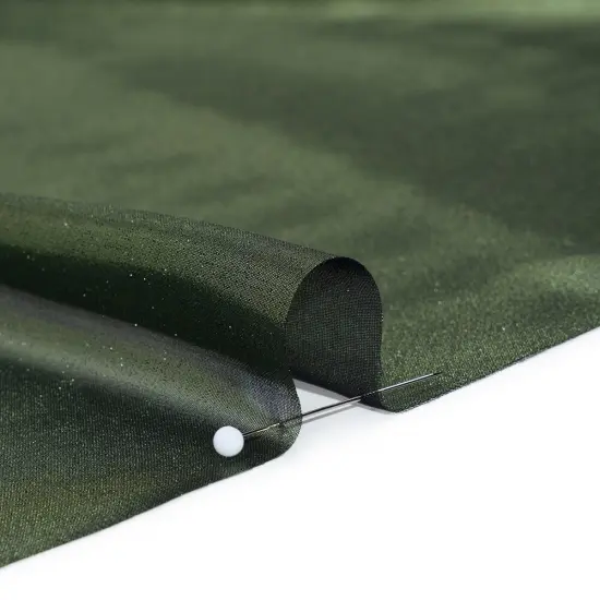 1 Yard Green & Black Metallic Chiffon Lightweight Polyester Sheer Fabric, 60" Wide {2}