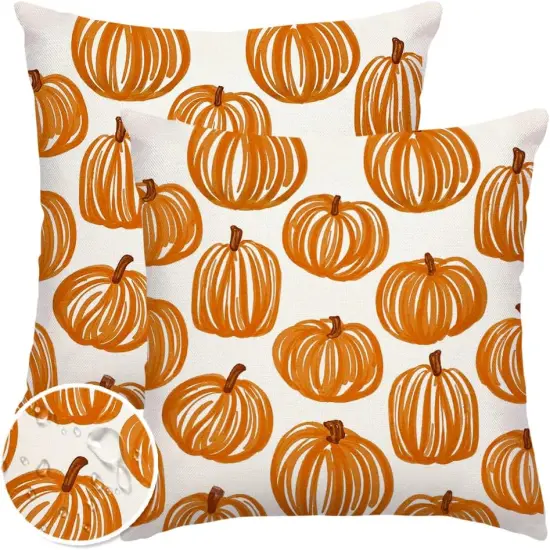 Outdoor Pillow Covers 20x20 Set of 2 Waterproof {1}