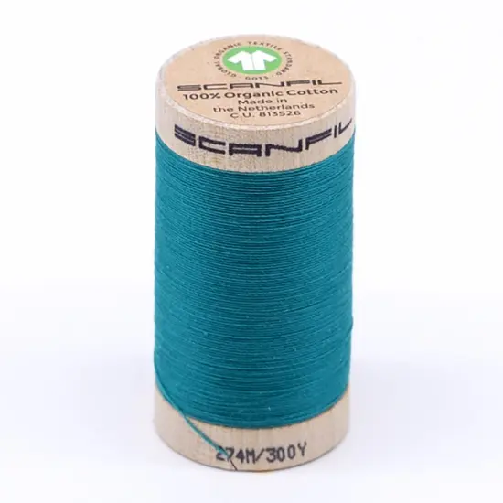 300 Yards Vibrant Organic Pima Cotton Thread 30wt Eco Friendly Tropical Green {1}