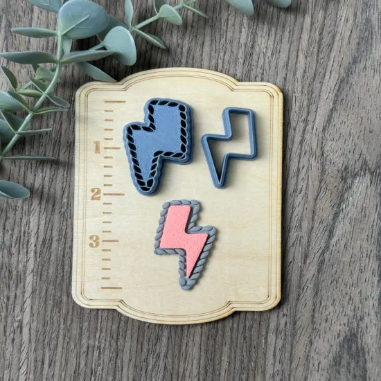 Lightning Bolt | Faux Turquoise | Country Western Clay Cutters {3}