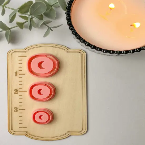 Organic Debossed Moon Round Clay Cutter {2}