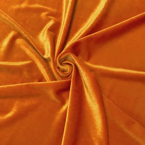 1 Yard Stretch Velvet Fabric for Apparel Costumes and Crafts 58/60 Inch Width Orange {1}