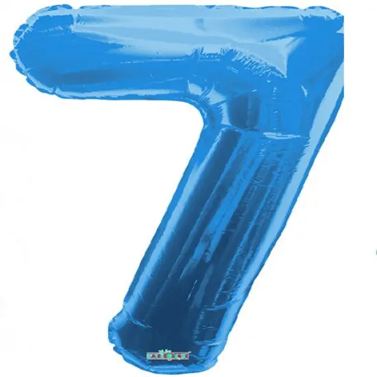 34" Numeral 7 Balloon - Blue, 1ct {1}