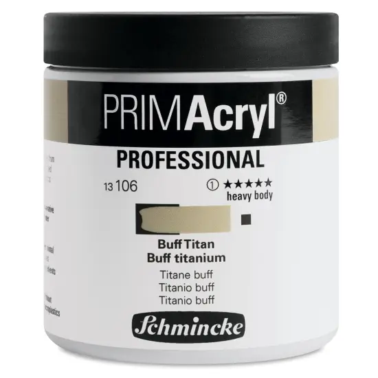 Schmincke Primacryl Professional Acrylic Paint - Buff Titanium, 237 ml Jar {1}