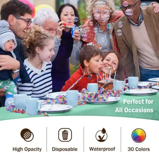 Exquisite 12-Pack Premium Plastic Tablecloth 54in. x 108in. Rectangle Plastic Table Cover Mint {2}