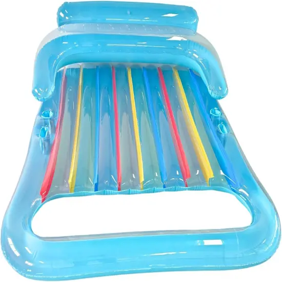 4E's Novelty 2 Person Pool Lounger with Cup Holder - Inflatable Floats for Adults for Summer Party Favors {6}