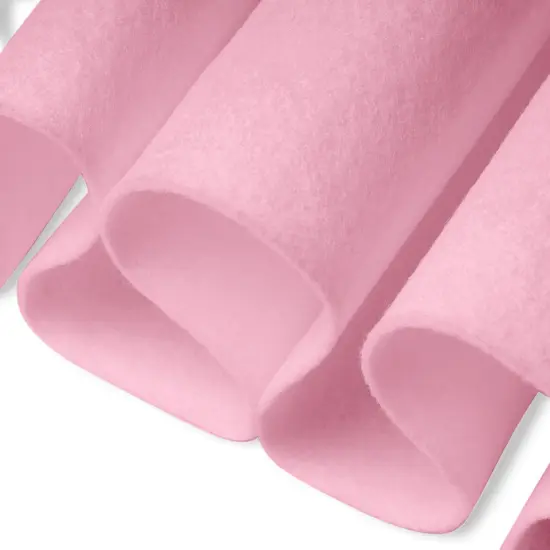 FabricLA Craft Felt Fabric - 18" X 18" Inch Wide & 1.6mm Thick Felt Fabric - Baby Pink - Use This Soft Felt for Crafts - Felt Material Pack {1}