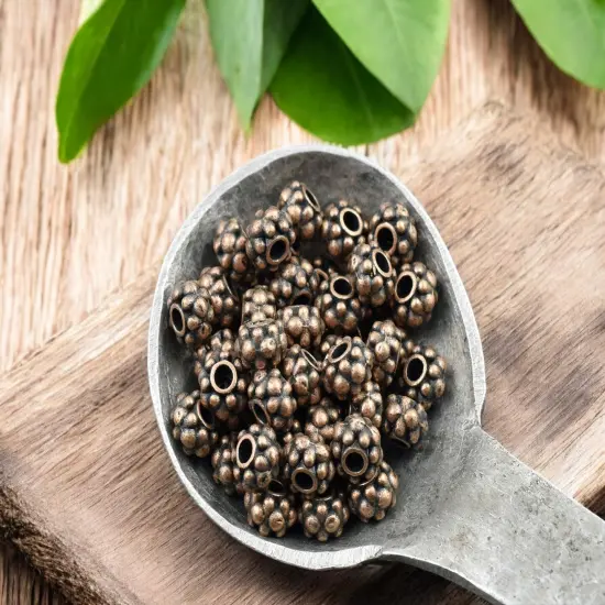 *100* 6x4mm Antique Copper Rondelle Spacer Beads {2}