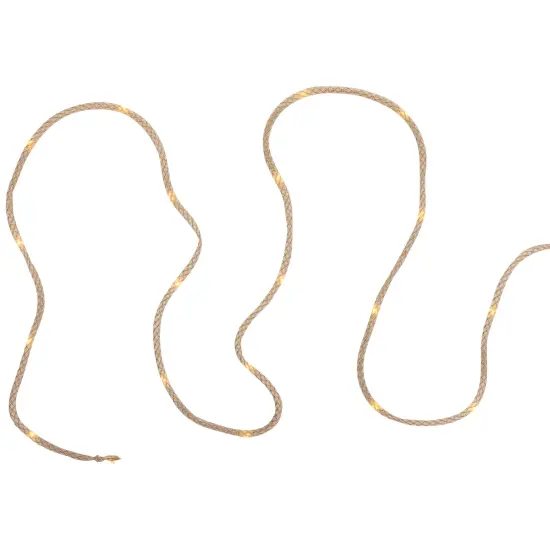 Northlight Pre-Lit Battery Operated Rope Christmas Garland - 6.75' x .25" - Warm White Lights {3}
