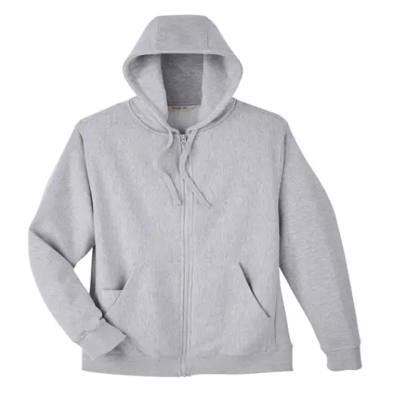 Team&reg; Men's Heavyweight Full-Zip Hooded Sweatshirt ATHLETIC HEATHER {1}
