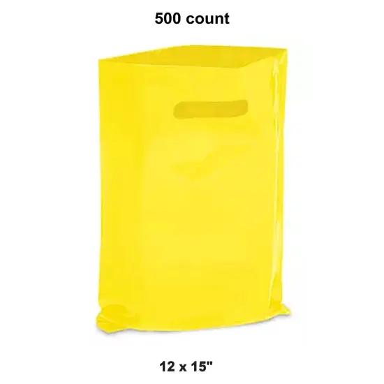 High-Quality 12 x 15" Die Cut Bags for yellow Yellow {1}