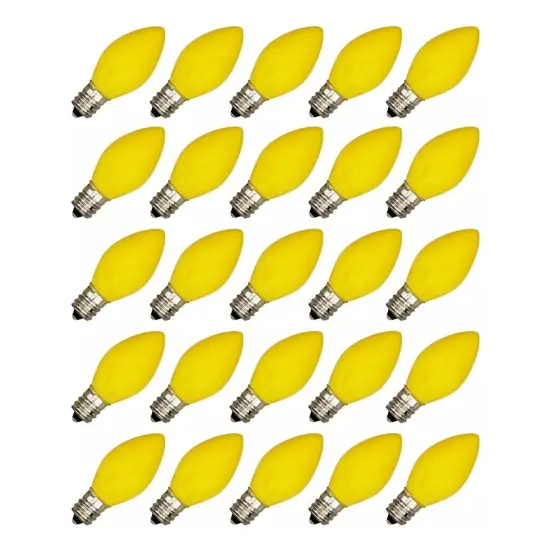 Kitcheniva C7 Steady Burning Christmas Light Bulbs Replacement Box of 25 {2}