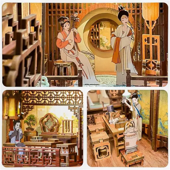 Book Nook Wizardi Miniature - Elegant Song Dynasty Roombox Kit {3}