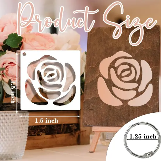 100 Pcs Flower Stencils - 1.5 x 1.5 Inch {2}