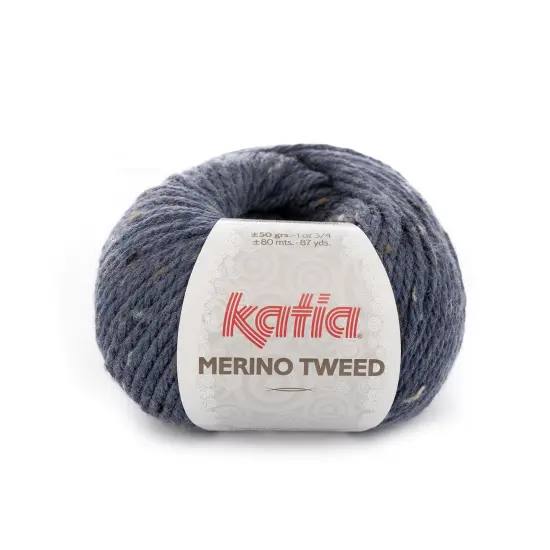 Katia Merino Tweed Superwash Yarn Dark blue {1}