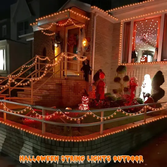 165ft 500 LED Orange Lights for Halloween {3}