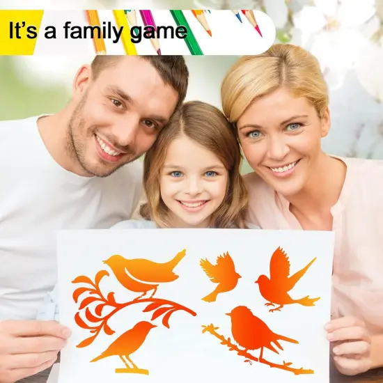 20 Pieces Bird Stencils for Painting Reusable Animal plante Spring Stencil {6}