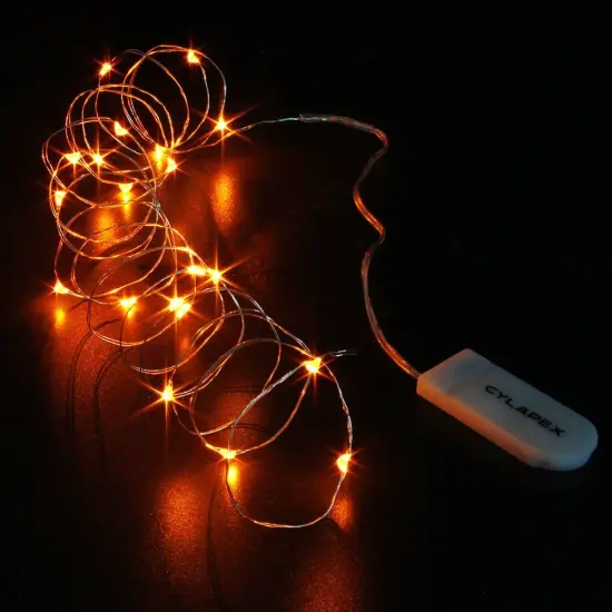 6 Pack Orange Fairy String Lights - 3.3ft, 20 LED {4}