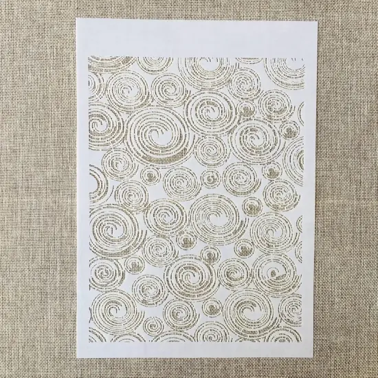 6 Pieces Abstract Geometry Texture Stencils - A4 Size {4}