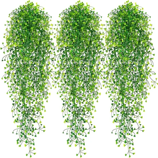 3pcs Fake Hanging Plants Ferns Ivy Vines for Indoor Outdoor Wall Home Decor {2}