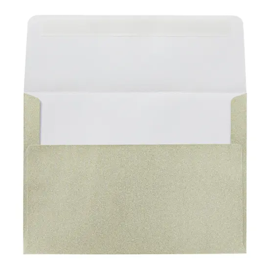 50 Pack Gold Glitter A7 Invitation Letter Envelopes for Wedding, Bulk Mailers (5x7 In) {7}