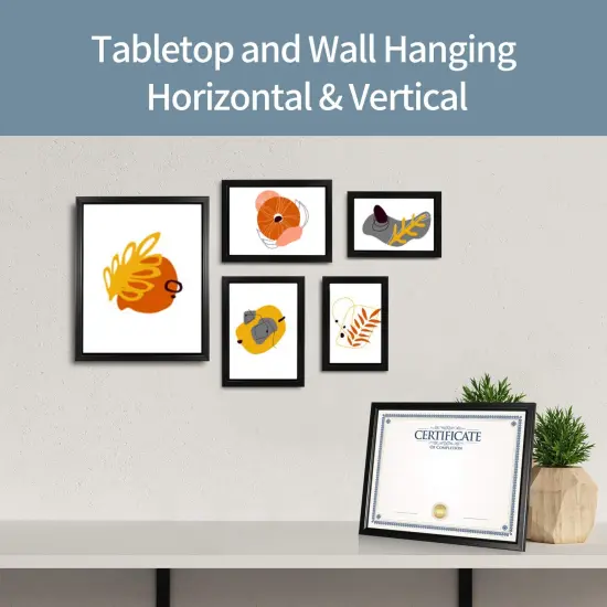 Giverny 8x10 Picture Frames, Black Photo Frames for Wall or Tabletop Display, Simple Design Glossy Finish Frame Perfect for Home Decoration, Office, Hotel and Various Ceremonies Praties {5}