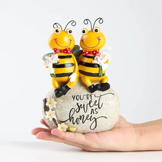 bee Statue for Garden Decorations,Honey bee Figurine for Outdoor Patio Lawn Porch Yard Backyard Outside Indoor Shelf Table Home Decor,Garden Sculptures & Statues,Spring Summer bee {3}