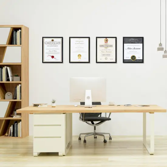 Giftgarden 8.5x11 Picture Frame Black, Certificate Award Document Diploma 8.5 by 11 Thin Frame for Wall Tabletop Display, Single {5}