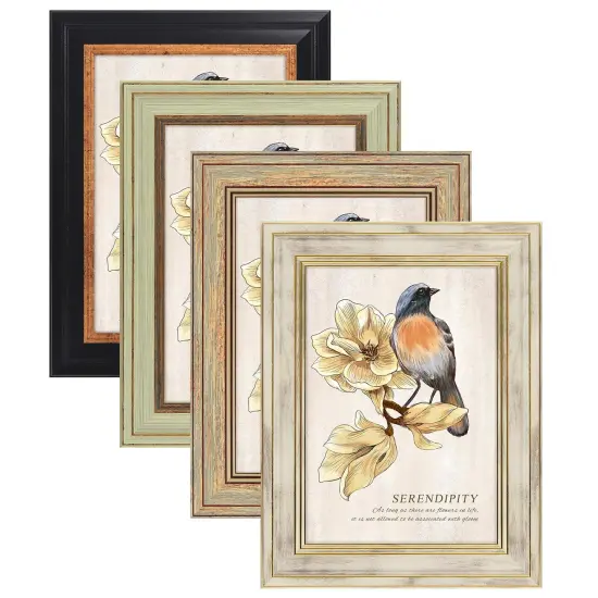 4 Pack 4x6 Picture Frame - Picture Frames with Plexiglass,Photo Frame for wall & tabletop picture frames {1}