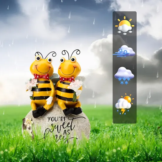 bee Statue for Garden Decorations,Honey bee Figurine for Outdoor Patio Lawn Porch Yard Backyard Outside Indoor Shelf Table Home Decor,Garden Sculptures & Statues,Spring Summer bee {4}