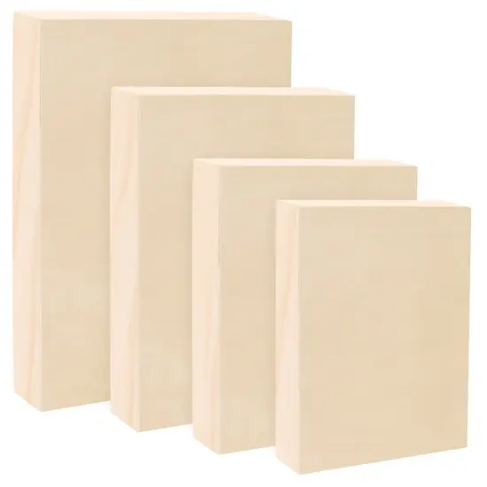 Da Vinci Pro Birch Wood Panel 1-5/8" Deep &ndash; Bundle of 4 Medium Rectangular Panels - Fine Textured, Warp Resistant, Lightweight & Rigid &ndash;For Mounting Sanded Pastel or Watercolor Paper, Linen or Canvas {1}