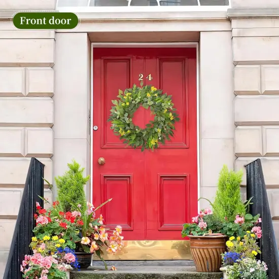 24 Inch Large Spring Summer Greenery Wreaths for Front Door {5}