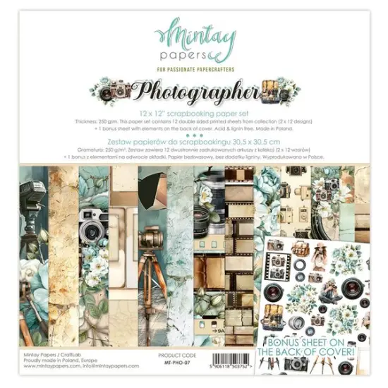 Mintay 12 x 12 Paper Set - Photographer {1}