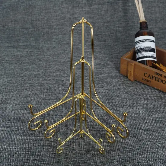 6 Pack Iron Display Stand,Gold Iron Easel Plate Holder Stand for Displaying Pictures, Plates, Books and Arts (4, 6, 8 inch) {4}