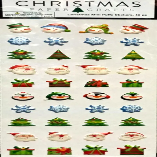 Christmas Paper Crafts Christmas Mini Puffy Stickers {1}