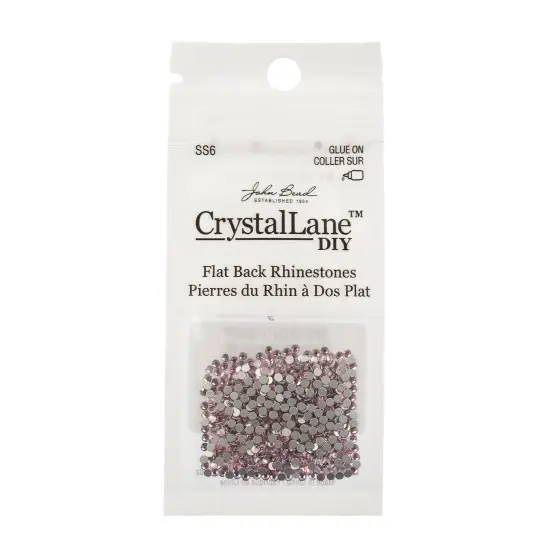 Crystal Lane DIY SS6 Glass Flatback Rhinestones, 1440pcs Light Pink {3}