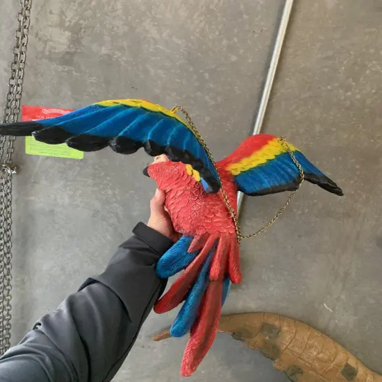 Flying Macaw Parrot Life Size Statue {3}