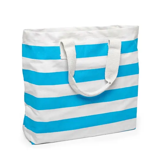 Stripe Canvas Tote Bags 17 5/16 '' x 4 1/4 '' x 14 '' Reusable and Stylish {2}