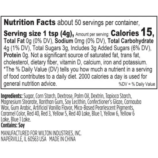 Wilton 6 Cell Metallic Valentine's Day Sprinkles Mix 6.98 oz. {6}