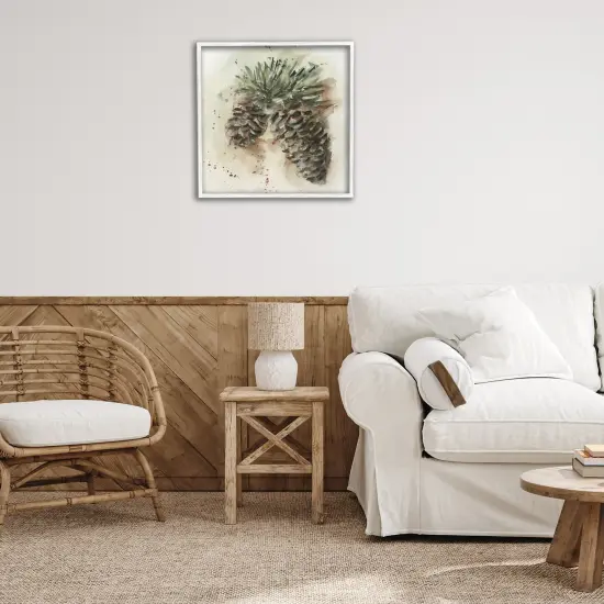 Stupell Industries Pine Cone Watercolor Framed Giclee Wall Art Design by Ethan Harper {2}