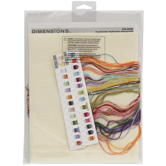 Dimensions Counted Cross Stitch Kit 10"X13"-Floral Butterfly {3}