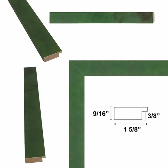 Green Burl Wood Flat Picture Frame 8.5x11 frame {2}