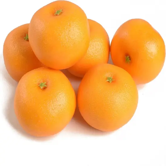 6 PCS Artificial Oranges Set Lifelike Simulation Oranges Realistic Fake Fruits {1}
