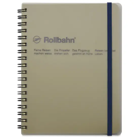 Delfonics Rollbahn Clear Plastic Notebook - 5-1/2" x 7", Grey {1}