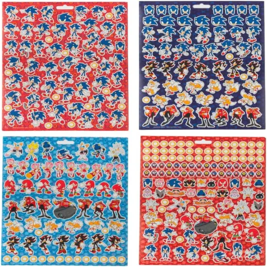 Sonic Sticker Book Set - 14 Sheets, 1200+ Puffy Stickers {4}