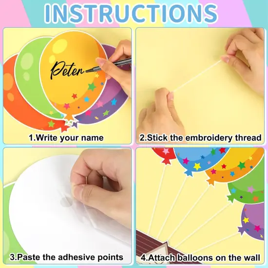 Colorful Balloon Bulletin Board Set {4}
