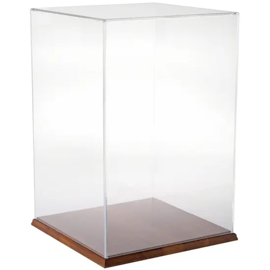 Plymor Clear Acrylic Display Case, 12" W x 12" D x 18" H Hardwood {1}