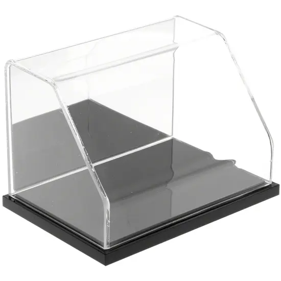 Plymor Clear Acrylic Slanted Front Display Case, 6" W x 4" D x 4" H Black (Mirrored) {1}