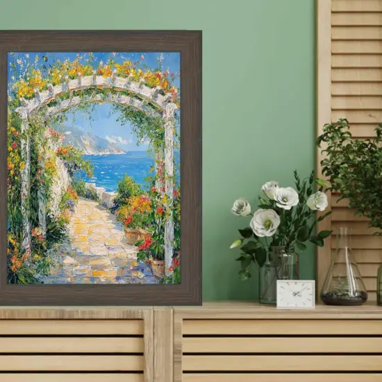 Weathered Black Wooden Grain Picture Frame 16x24 frame {5}